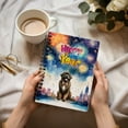 thumbnail image 3 of Happy New Year with Newfoundland Fireworks Holiday Xmas Winter 2025 Spiral Bound Journal Newfie Dog Lover Gifts 5x7in Spiral Notebook - 00025, 3 of 5