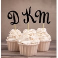 thumbnail image 1 of Darling Souvenir| Custom Initials Wedding Cupcake Toppers| Personalized Party Dessert Decorations - Pack Of 20, 1 of 3