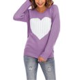 thumbnail image 3 of Cogild Women Cute Heart Sweaters Casual Crew Neck Pullover Cable Knitted Sweater, 3 of 6