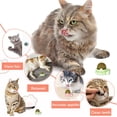 thumbnail image 3 of 6 Piezas de Juguetes Comestibles para Gatos con Hierba Gatera, Bola para Lamer Gatos, Limpieza de Dientes, Juguetes con Hierba Gatera para Gatos, Bola Giratoria para Lamer Gatos, Rodillo de Pared para Decoración de Pared Interior de Gatos y Mascotas Rojo Verde, 3 of 5