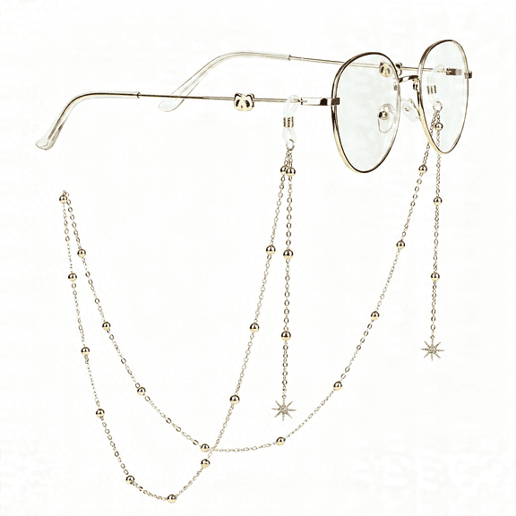 GJX Eyeglass Chains Womens Glasses Chain, Stylish Sunglasses Chain Necklace Face Mask Lanyard Holder Chain for Women Men Glasses Chain