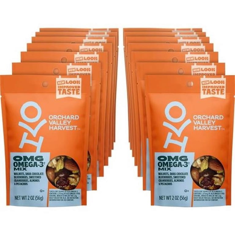 Orchard Valley Harvest Omega-3 Mix, Chocolate Nut Trail Nutrition