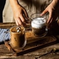 thumbnail image 3 of Tasse en Verre Résistant à la Chaleur à Double Paroi avec Poignée 150ml 250ml 350ml Tasse à Café Lait Jus Bière Transparente, 3 of 7