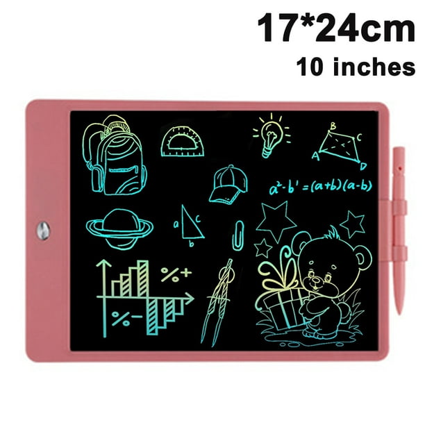 Cadeaux pour les Garçons Filles- 10 Pouces LCD Écriture Doodle Tablette  Réutilisable Planche à Dessin pour Enfant Fille Tout-Petit Adolescent  Activité Préscolaire Jouet 