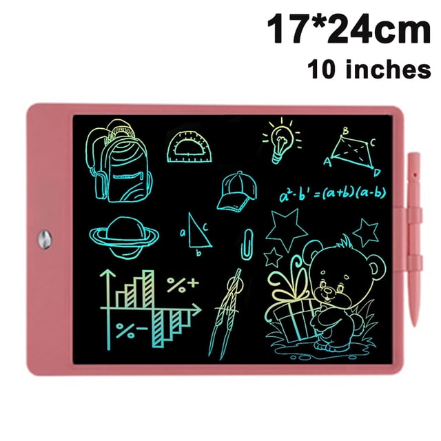 Regalos para niños y niñas: tableta de escritura LCD de 10 pulgadas, tablero de dibujo reutilizable para niños, niñas, niños pequeños, adolescentes, juguete de actividad preescolar