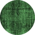 thumbnail image 1 of Ahgly Company Indoor Round Abstract Emerald Green Modern Area Rugs, 6' Round, 1 of 4