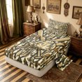thumbnail image 2 of meiyoeat Rustic Camo Baseball Twin Sheets for Boys, Grunge Camouflage Bat Bedding, Olive, 3 Pieces, 1 Flat Sheet, 1 Fitted Sheet and 1 Pillowcase, 2 of 6