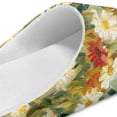 thumbnail image 5 of Chaqlin Oil Painting Flowers Indoor House Slippers Anti-slip Non-slip Close Toe Rubber Sole Comfortable Sole Lightweight Easy On Slippers, 5 of 7