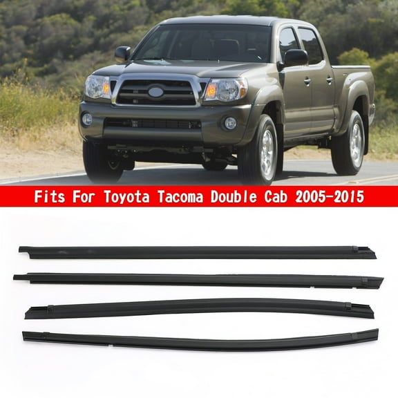 Mad Hornets Car Outside Window Weatherstrip Seal Belt Moulding For Tacoma Double Cab 05-2015