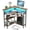Rustic Plus, variant on STIKELY Corner Desk with Outlets & USB Ports, 90 Degree Triangle Corner Table with CPU Stand & Storage Shelves for Small Space, Computer Table with Charging Station for Home Office Bedroom (Black)
