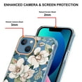 thumbnail image 4 of Allytech iPhone 13 mini Case Clear, Flower Series Flexible TPU Silicone Clear Back Cover Shockproof Drop Protection Anti-yellow Scratch Resistant Case Cover for Apple iPhone 13 mini, White Flower, 4 of 5
