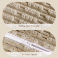 thumbnail image 3 of AELS Corduroy Striped Cylinder Pillows, 8" x 24" Decorative Bolster Pillows with Removable Washable Cover and Insert, Body Pillow for Couch and Bed, Living Room Bedroom Nursery Decor, Sand, 3 of 7