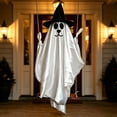 thumbnail image 5 of 53.15 Inch Halloween Swing Ghost Hanging Ornament,Ghost On Swing Figurine, Front Door Hanging Ghost, Large Swinging Ghost Outdoor Decor for Halloween Yard Porch Home Party Decorations, 5 of 7