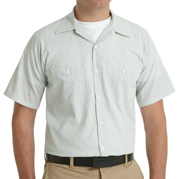 Red Kap Men's Short Sleeve Industrial Stripe Work Shirt