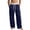Navy, variant on yillto Mens Baggy Pants Straight Leg Loose Casual Long Sweatpants Elastic Waist Drawstring Workout with Pockets
