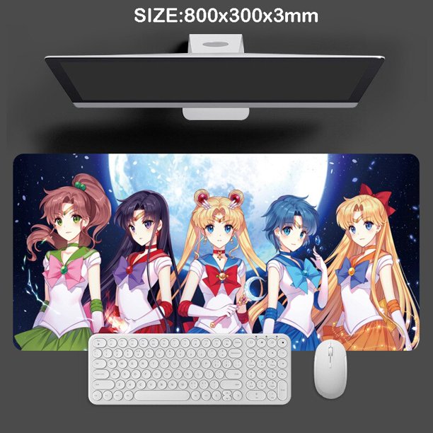 Alfombrilla de ratón de gran tamaño para chica de Anime, almohadilla de goma grande para oficina, Notebook, ordenador, alfombrilla suave para estudiante, almohadilla de escritura LIUWENJING unisex