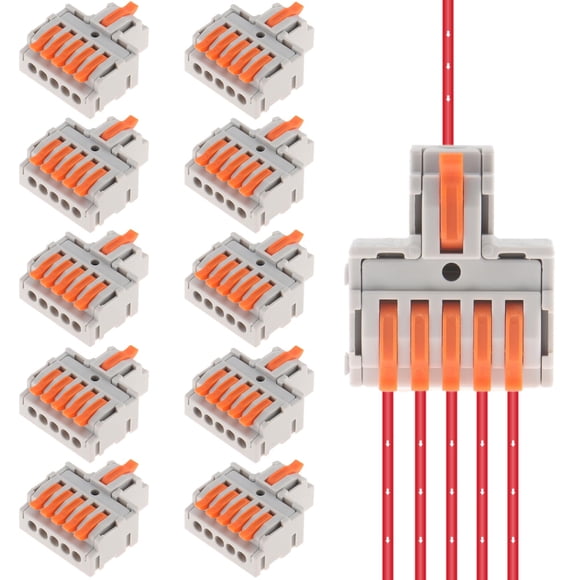 Conectores de cables DIANN 10 piezas con palanca 28-12 AWG para empalme rápido