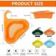 thumbnail image 3 of 4Pcs Sink Strainer Basket Food Strainers, Triangle Drain Rack Sink Storage Holder Plastic Hanging Sink Filter, 3 of 5