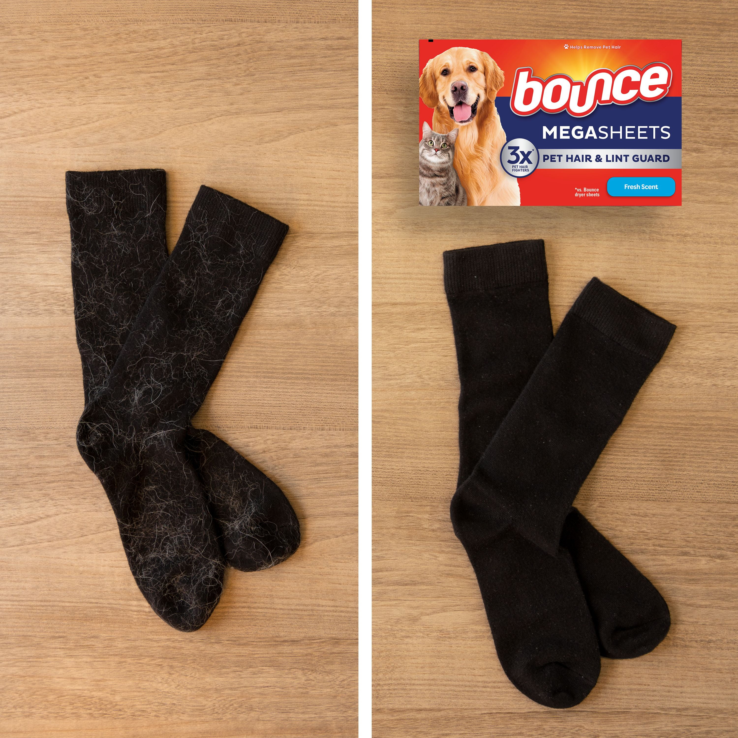 Bounce Pet Hair and Lint Guard Mega Dryer Sheets with Hair Fighters, Fresh Scent 180CT