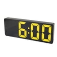Digital Alarm Clock Black 12/24H Temperature Display USB Or Battery