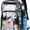 Black, variant on Clear Backpack, Heavy Duty PVC Transparent Backpack Stadium approved with Reinforced Strap School Bookbag for School, Workplace, Stadium, Travel, Security, Festival, College (Black)