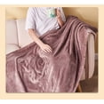 thumbnail image 5 of Manta de Lana de Franela, Manta Acogedora súper Suave y Ligera para Todas Las Estaciones para Cama o sofá, Rosa 180 * 80 cm, 5 of 5