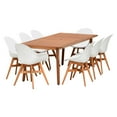 Amazonia Valli Wood 9 Piece 85 in. Rectangular Patio Dining Table Set