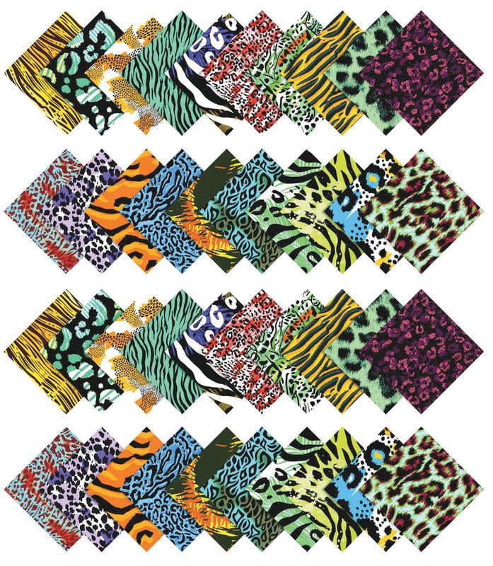 Soimoi 40Pcs Tie Dye Print Precut Fabrics Strips Roll Up 1.5x42inches Cotton Jelly Rolls For Quilting - Multicolor