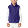 thumbnail image 4 of CAICJ98 Girls' Boys Sherpa Fleece Vest Outwear Toddler Kids Lightweight Solid Color Cute Jacket with Pockets (Purple,7-8 Years), 4 of 7