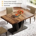 thumbnail image 4 of Tribesigns 47" Dining Table for 4, Wood Kitchen Dinner Table for Home, Dining Room, Black & Brown, 4 of 5
