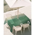 thumbnail image 3 of 60x120 Inch Outdoor Tablecloth with Umbrella Hole Zipper Rectangle Green Glowing Ocean Sky Rectangular Tablecloths Outside Waterproof Abstract Nature Clouds Patio Table Cloth Cover for Picnic Party, 3 of 8