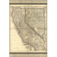 thumbnail image 1 of 24"x36" Gallery Poster, map of california & nevada 1881, 1 of 1