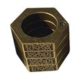 thumbnail image 1 of BronzeRoundHexagon Retro Magic Ring Personalizado Anillo de 4 dedos Multifuncional Escalada al aire libre, 1 of 5