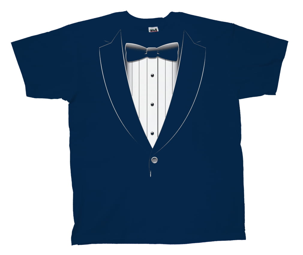 Tuxedo Short Sleeve T-shirt Basic Tuxedo-Navyblue-5Xl
