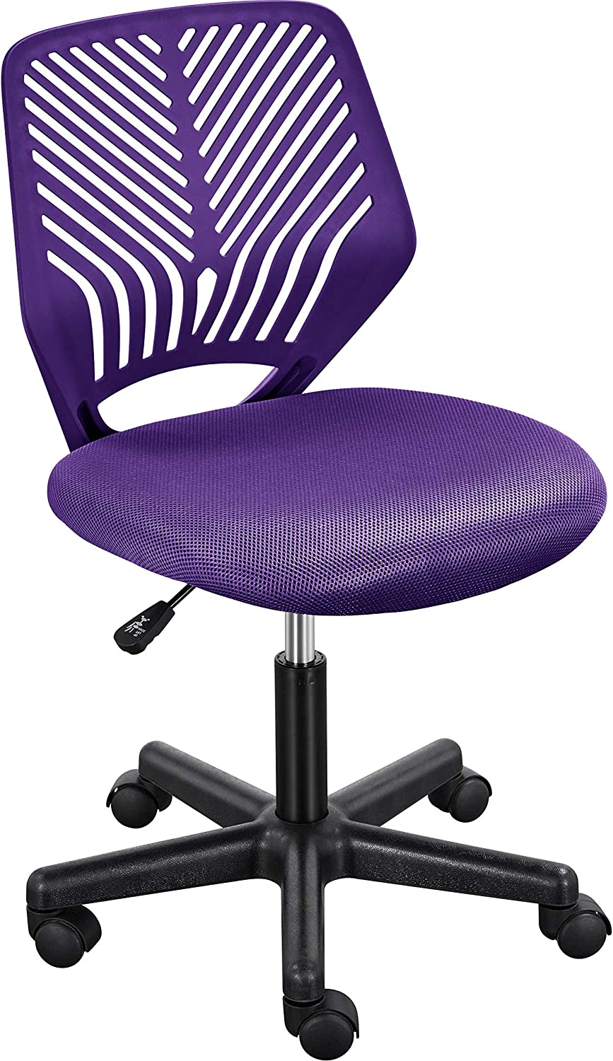 Home Office Chair Back Desk Chair Armless Mesh Computer Chair No Arms Task Rolling Swivel Chair