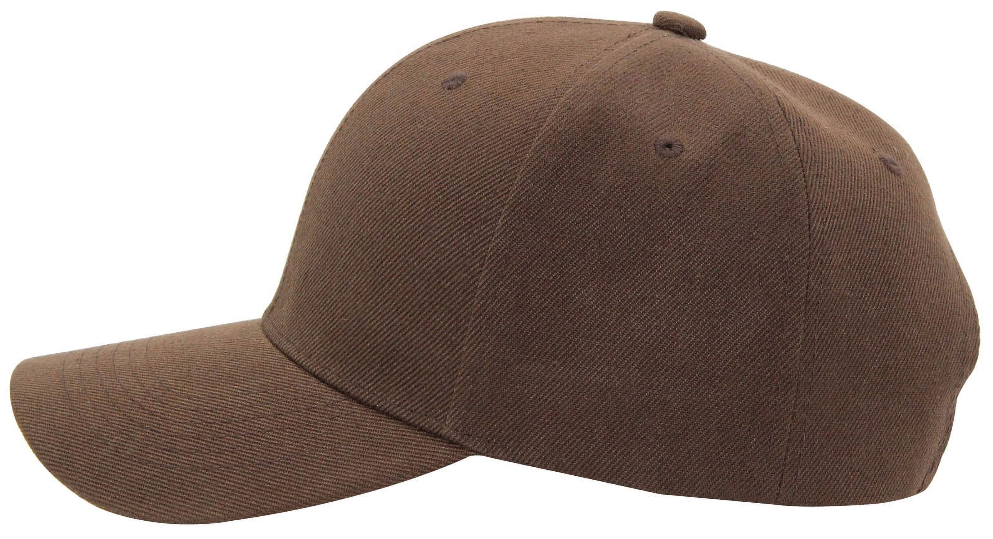 Dark Brown Velcro Closure Adult Unisex Baseball Cap