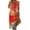 Red, variant on TIHLMK Womens Dresses Fashion Women Summer Casual Sleeveless V-Neck Printing Long Dress