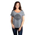 thumbnail image 2 of Thread Tank NEVER Women's Relaxed Slouchy Dolman T-Shirt Tee Heather Grey Small, 2 of 4