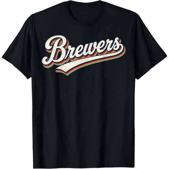 Vintage Brewers Retro Classic Gifts Shirt BLACK Unisex S-5XL Hot Trending Shirt, Vintage Birthday Gift