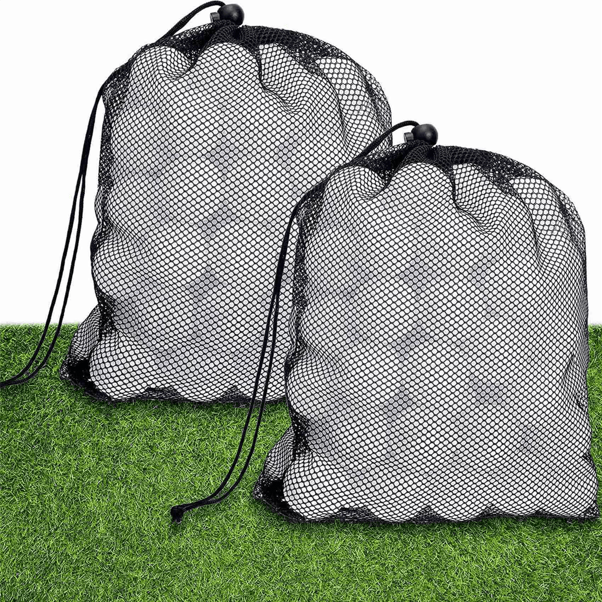 200 Pcs Golf Practice Hollow Golf Training Golf Balls with Mesh Drawstring Storage Bags for Training