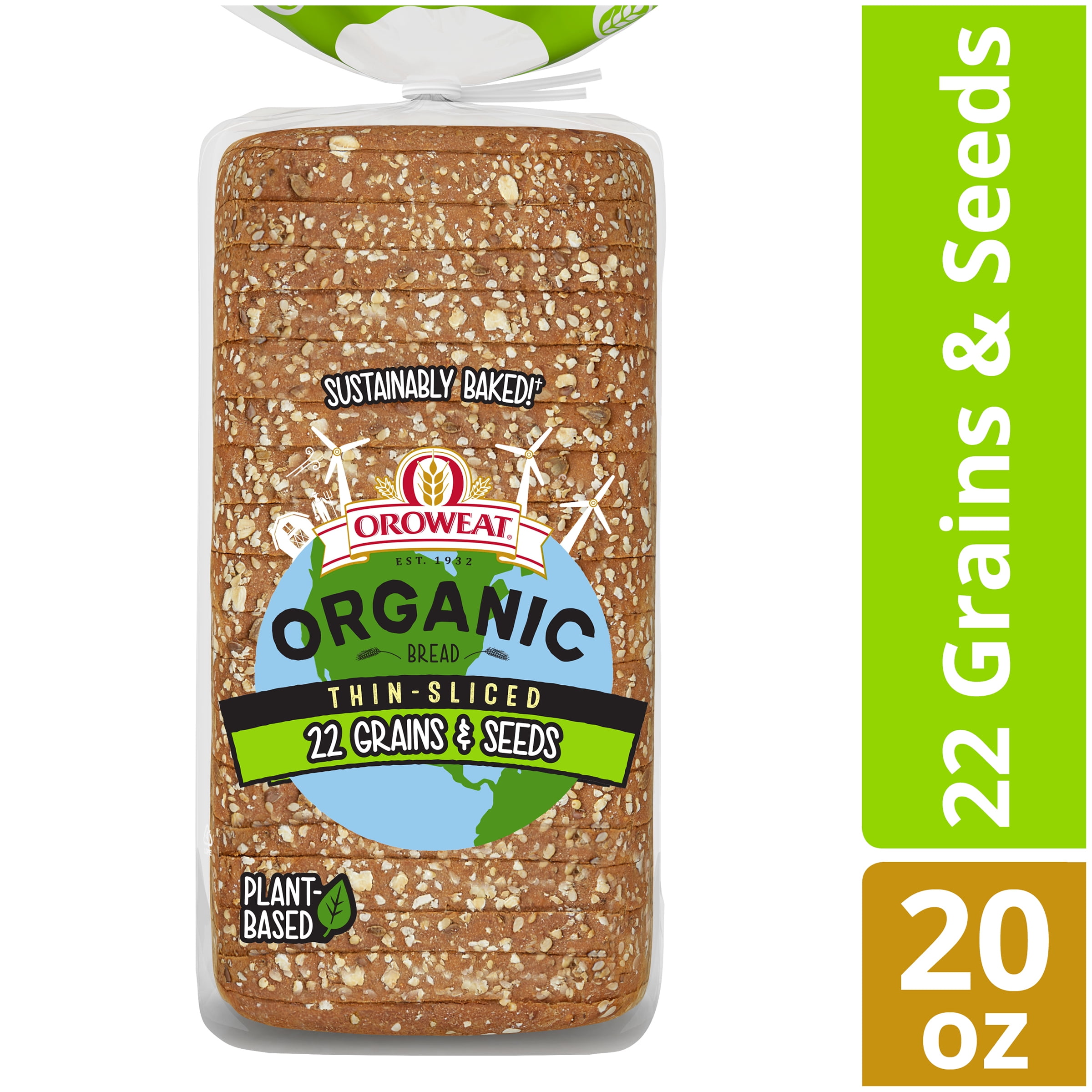 Oroweat Organic ThinSliced 22 Grains & Seeds Bread, NonGMO Organic