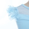 thumbnail image 6 of IBTOM CASTLE Kids Toddler Girls Flower Ruffle Fly Sleeve Ballet Leotard with Dance Tutu Skirt Ballerina Dress Dancewear Gymnastics Outfits 9-10 Years Blue, 6 of 8