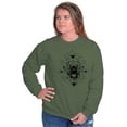 thumbnail image 4 of Spirit Animal Honeybee Symbolic Women Crewneck Sweatshirt Brisco Brands L, 4 of 6