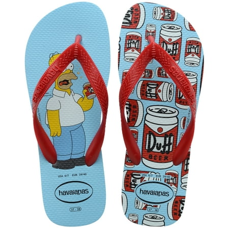 

Havaianas Mens and Womens The Simpsons Flip Flop Sandal Blue Water Size 6/7 Mens
