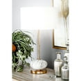 thumbnail image 3 of DecMode 22" Gold Buffet Lamp with White Fabric Shade, 3 of 12