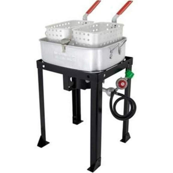 The Metal Ware TBAPF-18C 18 qt. Chard Dual Basket Fryer