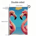 thumbnail image 3 of PHYHOO  Hello Summer Garden Flag Double Sided Pink Flamingo Tropical Beach Summer Welcome Small Yard Flag Burlap Seasonal Farmhouse Outside Outdoor Decoration White, 3 of 6