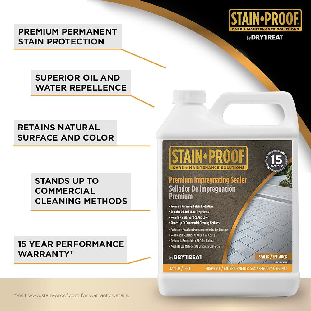 Stain-Proof Premium Impregnating Sealer for Stone, Tile, Concrete, Grout,  and More
