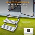 thumbnail image 3 of Electric Retractable RV Steps with LED Light, 2-Step, 400 LBS Load Capacity, Foldable Aluminum Alloy Camper Steps, Thickened Steel Plate Trailer Steps, Non-Slip Design, Ideal for RV, Trailer, Camper, 3 of 12