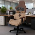 thumbnail image 4 of SCRAWLGOD Rottweiler Dog Paw Print Stretch Gaming Chair Cover with Armrest Covers Soft Anti Dust Furniture Protector Washable Reclining Racing Gaming Chair, 4 of 9